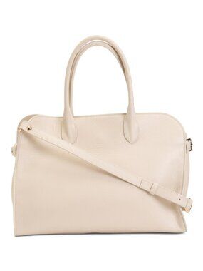 NWT CLAUDIA Made in Italy Leather Pebble Bag Cream